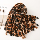 Nueva bufanda de lino de algodn de doble uso con estampado de leopardo salvaje coreano fino de moda de inviernopicture10