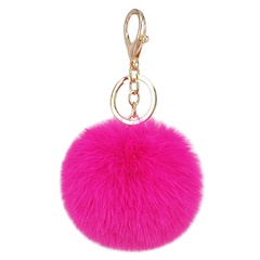Cute fur ball keychain imitation rex rabbit fur car pendant fur ball ornaments ladies fur keychain bag pendant