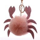 Sequined crab keychain hair ball pendant new pu crab shape bag pendant backpack cartoon ornamentspicture26