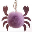 Sequined crab keychain hair ball pendant new pu crab shape bag pendant backpack cartoon ornamentspicture30