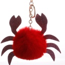 Sequined crab keychain hair ball pendant new pu crab shape bag pendant backpack cartoon ornamentspicture28