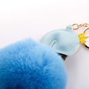 Cute PU swan 8cm fur ball keychain imitation rex rabbit fur ball flamingo bag car key pendant wholesalepicture38
