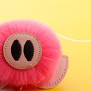 hair ball cute pig hair ball keychain PU fur animal plush keychain bag car pendantpicture36