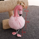 hair ball direct PU flamingo hair ball keychain coin purse car key pendantpicture13