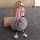 hair ball direct PU flamingo hair ball keychain coin purse car key pendantpicture14