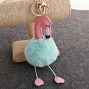hair ball direct PU flamingo hair ball keychain coin purse car key pendantpicture15