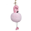 hair ball direct PU flamingo hair ball keychain coin purse car key pendantpicture16