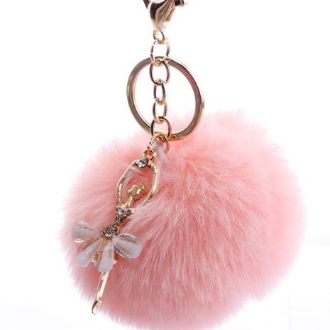 strass ange pendentif boule de cheveux porte-clés mignon ballerine fille sac pendentif petite amie cadeau d'anniversaire's discount tags