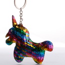 Fish scale sequin keychain doublesided reflective shiny unicorn keychain ladies coin purse pony pendantpicture15