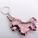 Fish scale sequin keychain doublesided reflective shiny unicorn keychain ladies coin purse pony pendantpicture18