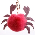 Sequined crab keychain hair ball pendant new pu crab shape bag pendant backpack cartoon ornamentspicture33
