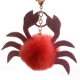 Sequined crab keychain hair ball pendant new pu crab shape bag pendant backpack cartoon ornamentspicture53