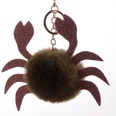 Sequined crab keychain hair ball pendant new pu crab shape bag pendant backpack cartoon ornamentspicture39