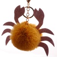Sequined crab keychain hair ball pendant new pu crab shape bag pendant backpack cartoon ornamentspicture44