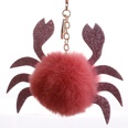 Sequined crab keychain hair ball pendant new pu crab shape bag pendant backpack cartoon ornamentspicture47