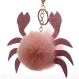 Sequined crab keychain hair ball pendant new pu crab shape bag pendant backpack cartoon ornamentspicture48