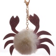 Sequined crab keychain hair ball pendant new pu crab shape bag pendant backpack cartoon ornamentspicture51