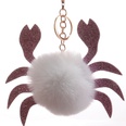 Sequined crab keychain hair ball pendant new pu crab shape bag pendant backpack cartoon ornamentspicture52