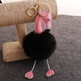 hair ball direct PU flamingo hair ball keychain coin purse car key pendantpicture19