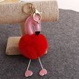 hair ball direct PU flamingo hair ball keychain coin purse car key pendantpicture20