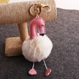 hair ball direct PU flamingo hair ball keychain coin purse car key pendantpicture23