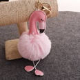 hair ball direct PU flamingo hair ball keychain coin purse car key pendantpicture24