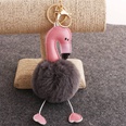 hair ball direct PU flamingo hair ball keychain coin purse car key pendantpicture27