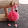 hair ball direct PU flamingo hair ball keychain coin purse car key pendantpicture28