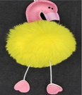 hair ball direct PU flamingo hair ball keychain coin purse car key pendantpicture32