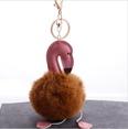 hair ball direct PU flamingo hair ball keychain coin purse car key pendantpicture34