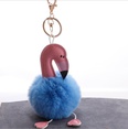 hair ball direct PU flamingo hair ball keychain coin purse car key pendantpicture38