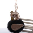 Cute PU swan 8cm fur ball keychain imitation rex rabbit fur ball flamingo bag car key pendant wholesalepicture47