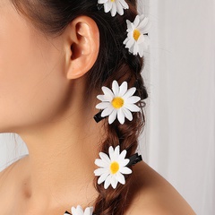 Korea sweet side clip fashion daisy hair clip cute flower word clip wholesale