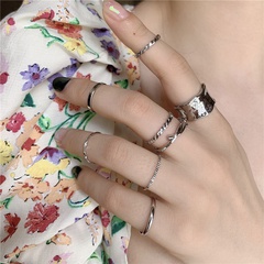 twisted ring set sense finger ring plain ring wholesale nihaojewelry