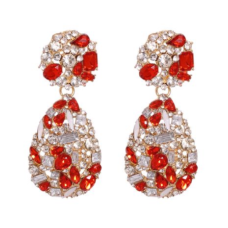 fashion metal diamond exaggerated  water drop earrings's discount tags