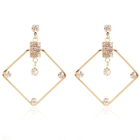 Korean retro style alloy diamond-studded geometric earrings wholesale nihaojewerly's discount tags
