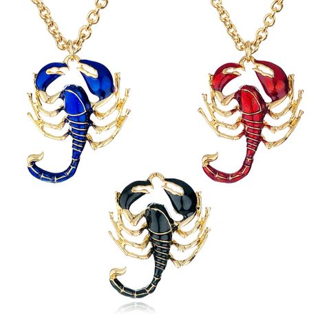 new creative trend ornaments retro alloy scorpion necklace's discount tags