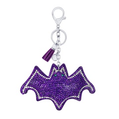 New Korean Velvet Diamond Bat Keychain Pendant Creative Tassel Bag Ornament wholesale