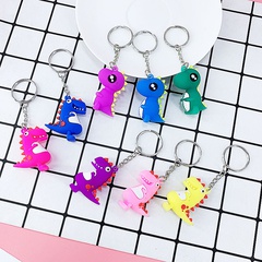 PVC soft dinosaur shape girls bag car key pendant children toy keychain