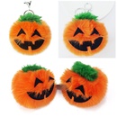 Halloween pumpkin lantern plush nonwoven fabric artificial rabbit fox fur ball keychain pendantpicture12