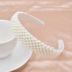 new hand-woven pearl elegant ladies wide-brimmed pearl headband wholesale