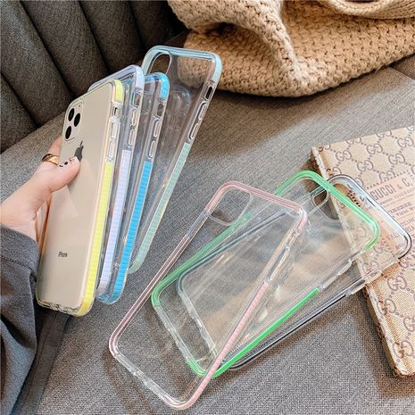 Color frame transparent soft shell iPhone 11xs max/XR mobile phone case wholesale's discount tags