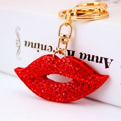 Korean cute sexy red lips women's bag accessories car key chain
