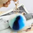 Fashion 9cm Rex Rabbit Fourcolor Ball Faux Fur alloy Keychainpicture17