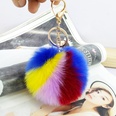 Fashion 9cm Rex Rabbit Fourcolor Ball Faux Fur alloy Keychainpicture18