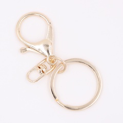Fashion alloy keychain lobster clasp chain key ring three-piece jewelry accessories