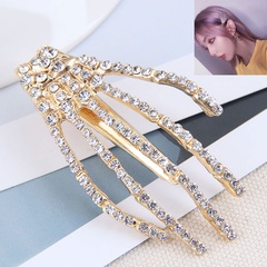 Korean fashion sweet girl wearing diamond-studded claws side clip hairpin