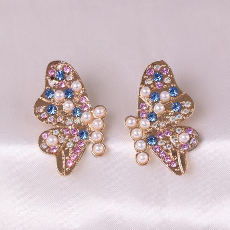 nouvelles boucles d'oreilles en diamant papillon exagérées pour femmes NHJJ248118's discount tags