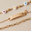 new alloy color loveshaped new heartshaped cute 3 piece bracelet setpicture7