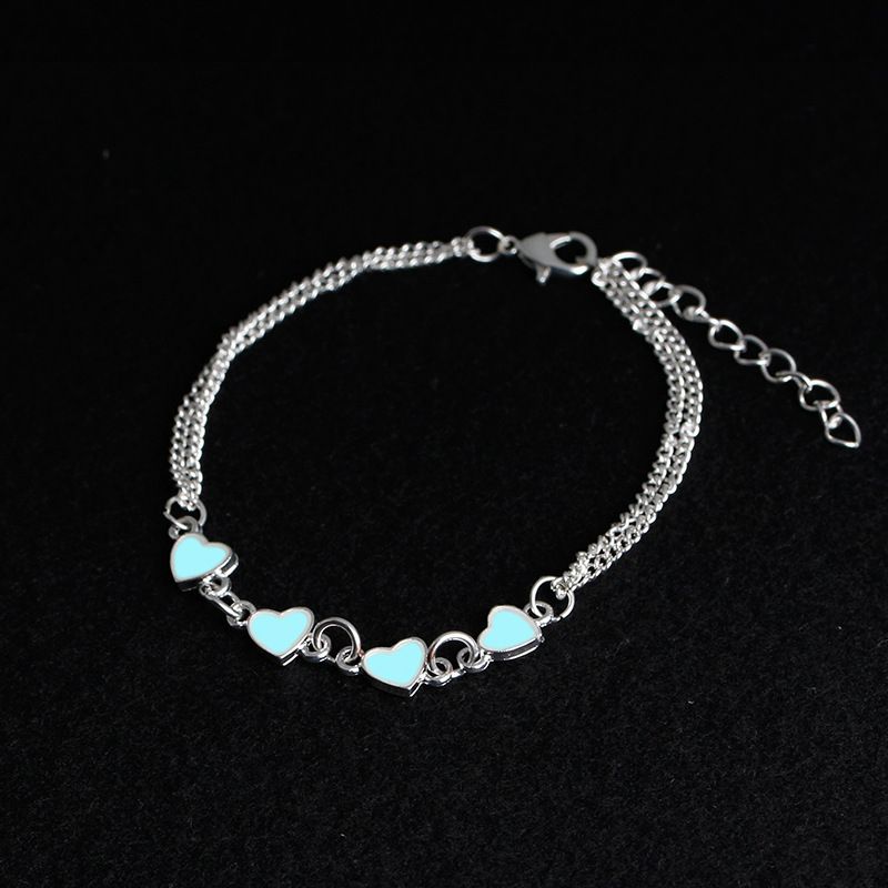 new hearttoheart loveshaped heart luminous ladies trendy bracelets jewelry wholesale